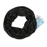 Infinite Galaxy™ Hidden Zipper Pocket Glitter Scarf