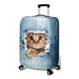 Animal Lover Denim-Look Luggage Cover