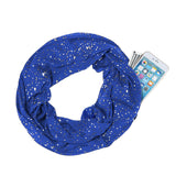 Infinite Galaxy™ Hidden Zipper Pocket Glitter Scarf