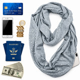 Infinite Galaxy™ Hidden Zipper Pocket Glitter Scarf