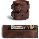 Stealth Handmade Leather Wrist Wallet Cuff