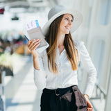 Gilded Vegan Leather Passport Cover And Luggage Tag