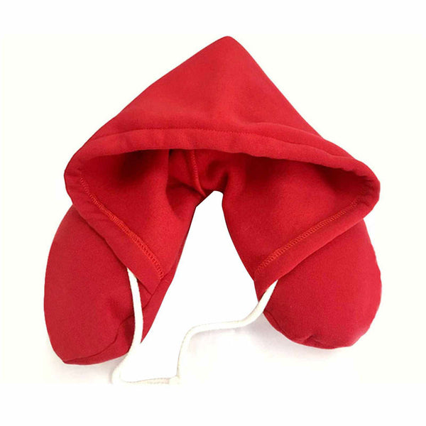 thumbnail image 2 of Bookishbunny Memory Foam U-Shaped Travel Pillow With Hood | Navy Blue | Neck Cushion For Plane Or Car 2 of 5